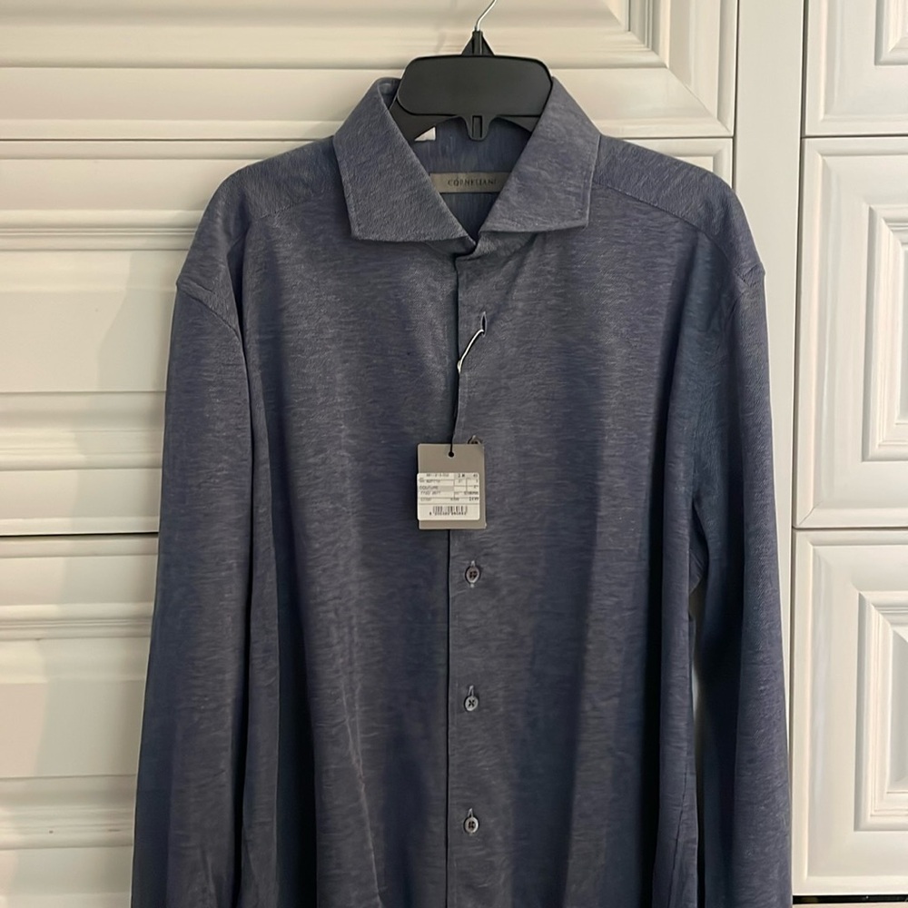 NWT Corneliani Men’s Cotton Dress Shirt sz 41R